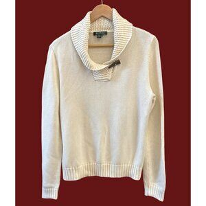 Y2K Vintage Lauren Ralph Lauren  Sweater XL Shawl Collar New England Coastal